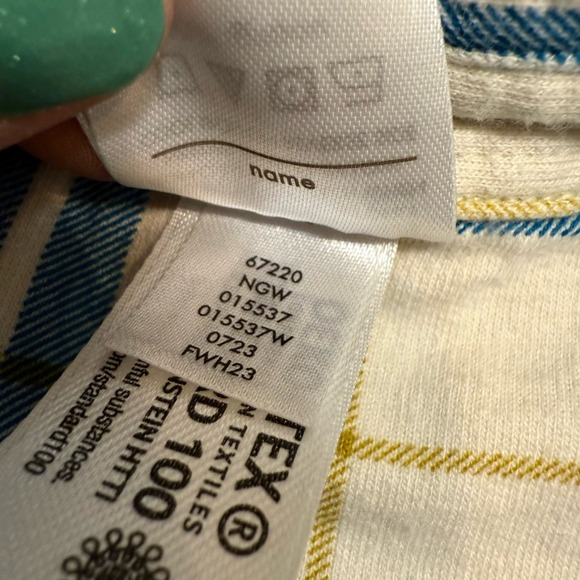 Hanna Andersson girls sleeveless plaid flannel button down shirt blue 130/8 - Picture 5 of 6